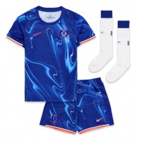 Echipament fotbal Chelsea Christopher Nkunku #18 Tricou Acasa 2024-25 pentru copii maneca scurta (+ Pantaloni scurti)